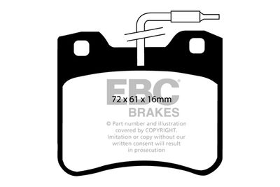 Комплект тормозных колодок, дисковый тормоз EBC Brakes DP656 для CITROËN AX
