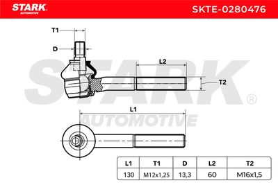 накрайник на напречна кормилна щанга STARK SKTE-0280476