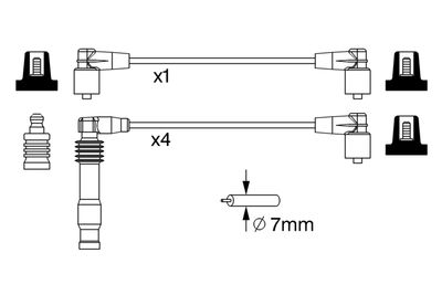 Ignition Cable Kit 0 986 357 233