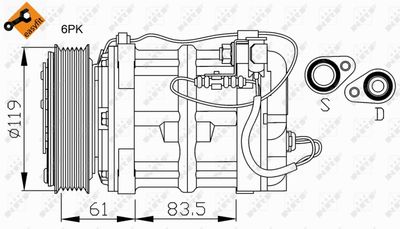 NRF Kompressor, Klimaanlage EASY FIT (32108)