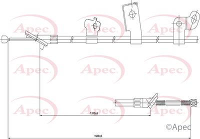 Cable Pull, parking brake APEC CAB1009