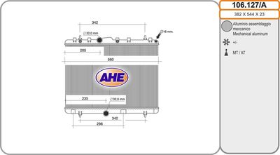 AHE 106.127/A Крышка радиатора  для PEUGEOT  (Пежо 301)