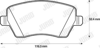 BREMSBELAGSATZ SCHEIBENBREMSE JURID 573125J 1