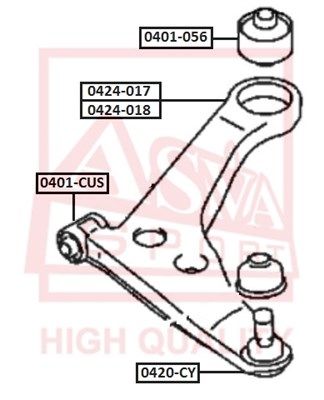Подвеска, рычаг независимой подвески колеса ASVA 0401-CUS для MITSUBISHI OUTLANDER