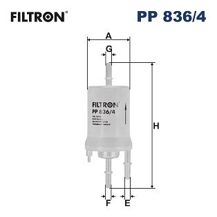 FILTRON PP 836/4 Топливный фильтр  для SKODA ROOMSTER (Шкода Роомстер)