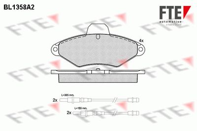 Комплект тормозных колодок, дисковый тормоз FTE 9010138 для CITROËN XANTIA
