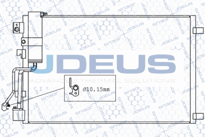 JDEUS M-7190210 Радиатор кондиционера  для NISSAN QASHQAI / QASHQAI +2 I (J10, NJ10, JJ10E) 1.5 dCi