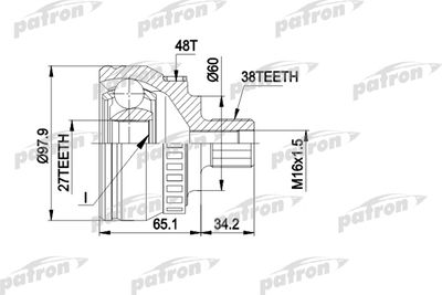 PATRON PCV1389 ШРУС 