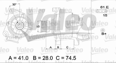VALEO 436655 Генератор  для BMW X5 (Бмв X5)