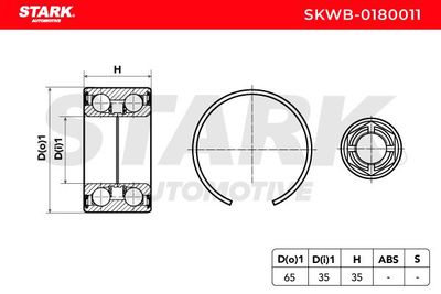 комплект колесен лагер STARK SKWB-0180011