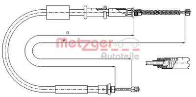 METZGER 321.6 Трос ручного тормоза  для LANCIA Y (Лансиа )