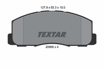 Комплект тормозных колодок, дисковый тормоз TEXTAR 2095501 для MITSUBISHI TREDIA