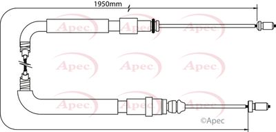 Cable Pull, parking brake APEC CAB1083
