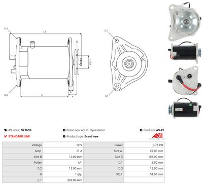 GENERATOR START AS-PL S2165S 4