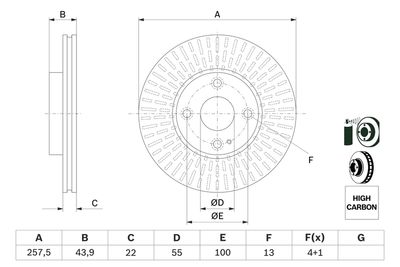 Brake Disc 0 986 479 E56