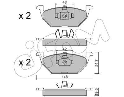 Brake Pad Set, disc brake 822-211-1