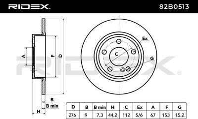 спирачен диск RIDEX