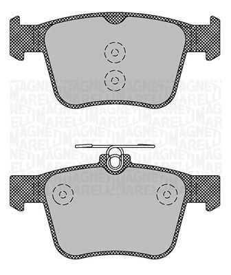 Комплект тормозных колодок, дисковый тормоз MAGNETI MARELLI 363916060713 для SEAT TARRACO