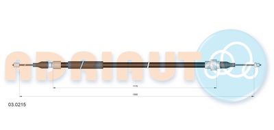 Тросик, cтояночный тормоз ADRIAUTO 03.0215 для AUDI 200