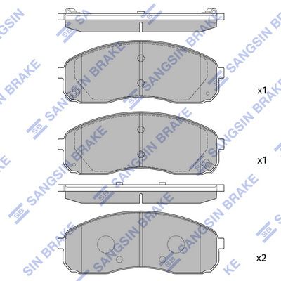 Комплект тормозных колодок, дисковый тормоз Hi-Q SP1177 для KIA CARNIVAL