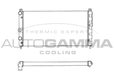 AUTOGAMMA 101445 Радиатор охлаждения двигателя для VW CADDY II Пикап (9U7)