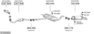 SISTEM DE ESAPAMENT BOSAL SYS00400