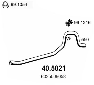 Rura wydechowa ASSO 40.5021