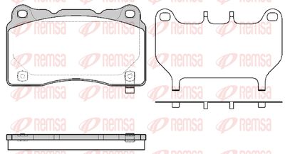 Комплект тормозных колодок, дисковый тормоз REMSA 0666.64 для CADILLAC STS