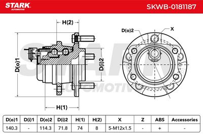 комплект колесен лагер STARK SKWB-0181187