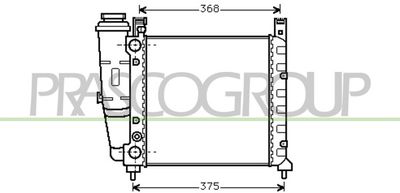 Радиатор, охлаждение двигателя PRASCO FT127R001 для FIAT UNO