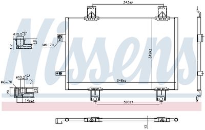 CONDENSATOR CLIMATIZARE NISSENS 941174 6