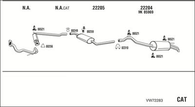 SISTEM DE ESAPAMENT WALKER VW72283