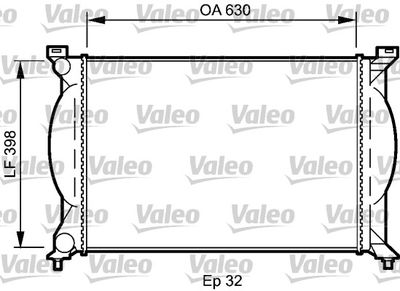 VALEO 735022 Радиатор охлаждения двигателя  для AUDI A4 (Ауди А4)
