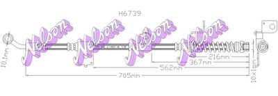 Тормозной шланг KAWE H6739 для HYUNDAI XG