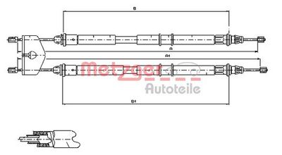 жило, ръчна спирачка METZGER AUTOTEILE 11.5453