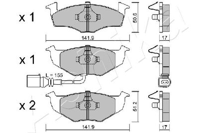 Brake Pad Set, disc brake 50-00-0955