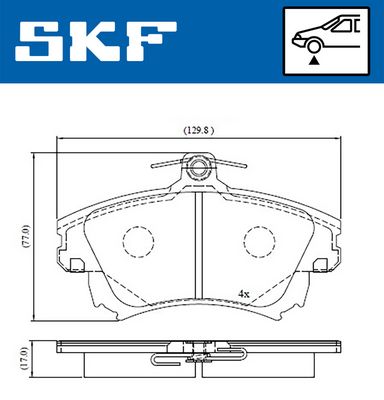 Brake Pad Set, disc brake VKBP 80404 A