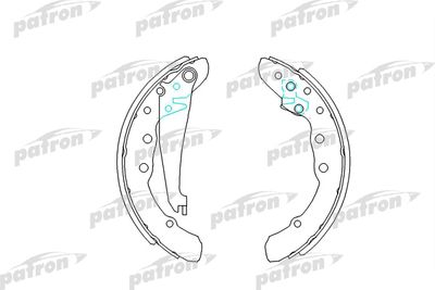 PATRON PSP409 Ремкомплект барабанных колодок  для SEAT INCA (Сеат Инка)