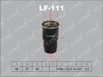LYNXauto LF-111 Топливный фильтр  для SUBARU  (Субару Трезиа)