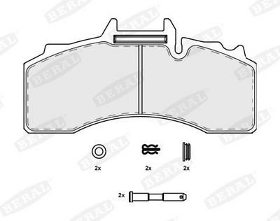 Remblokken set Voor BPW TSB3709