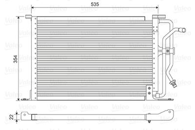 VALEO Condensor, airconditioning (822627)