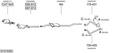 SISTEM DE ESAPAMENT BOSAL SYS19360
