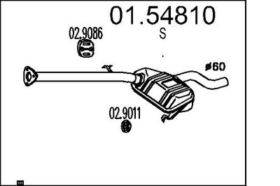 MTS 01.54810 Глушитель выхлопных газов  для ALFA ROMEO 155 (167_) 2.5 TD (167.A1A, 167.A1G)
