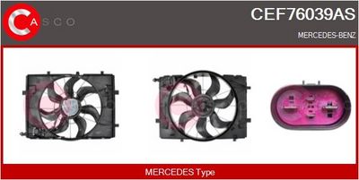 Elektromotor, větrák chladiče CASCO CEF76039AS
