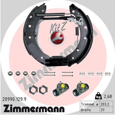 ZIMMERMANN 20990.129.9 Гальмівні колодки барабанні 