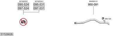 Układ wydechowy BOSAL SYS26628