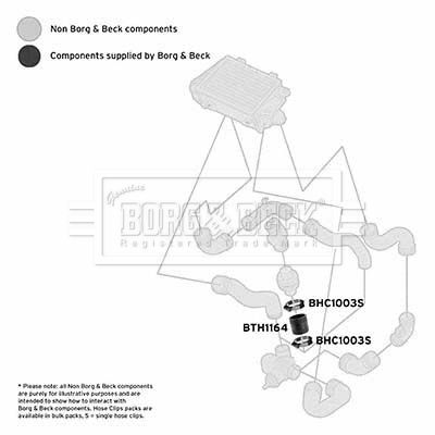 Charge Air Hose Borg & Beck BTH1164