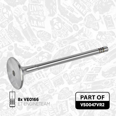 SET SUPAPE SUPAPă ADMISIE/EVACUARE ET ENGINETEAM VS0047VR2 2