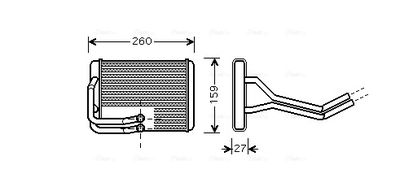 AVA QUALITY COOLING Kachelradiateur, interieurverwarming (HY6122)