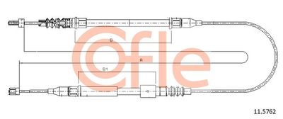 Тросик, cтояночный тормоз COFLE 92.11.5762 для OPEL CORSA